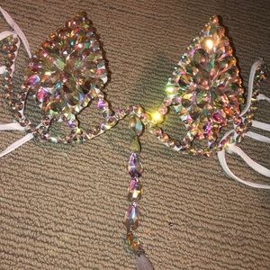 Rhinestone rave top